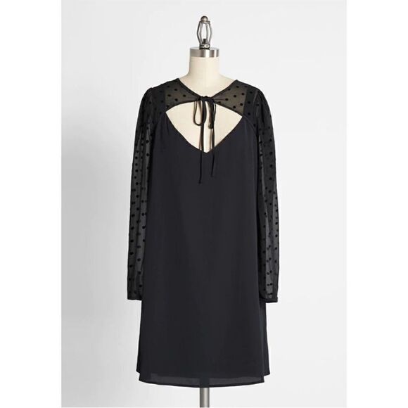 NWT ModCloth After the Aria Shift Dress Black Sz XS - Picture 1 of 14